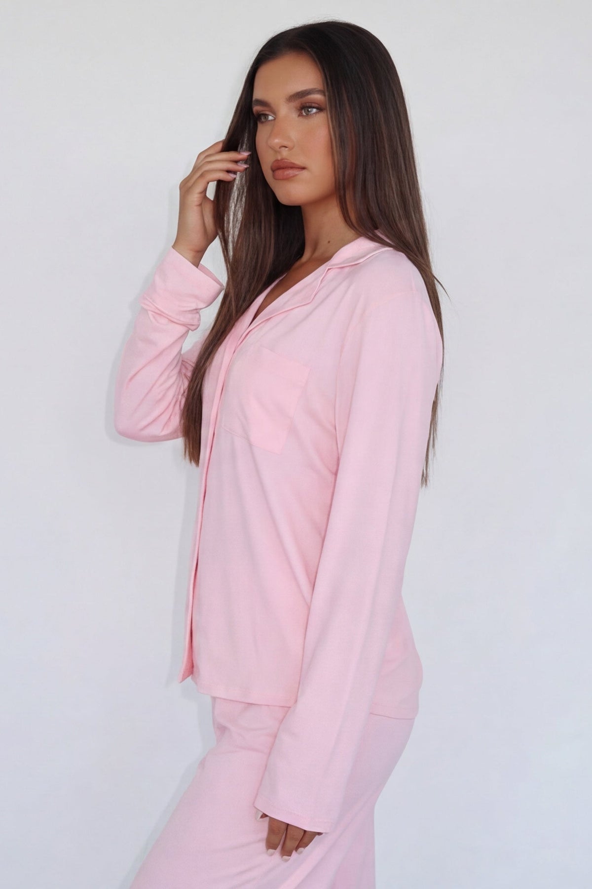 Loovay Brisélie Pyjamaset met Knopen en Lange Broek