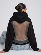 Loovay Solena Crystal Back Hoodie