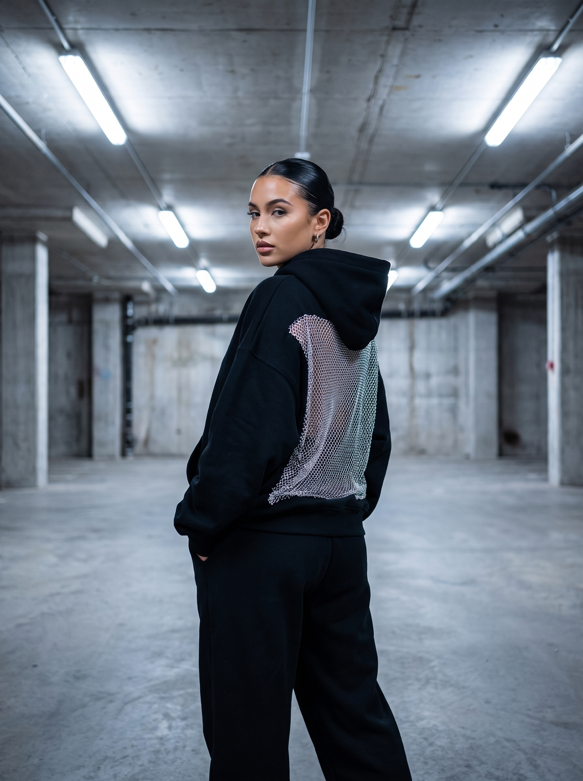 Loovay Solena Crystal Back Hoodie