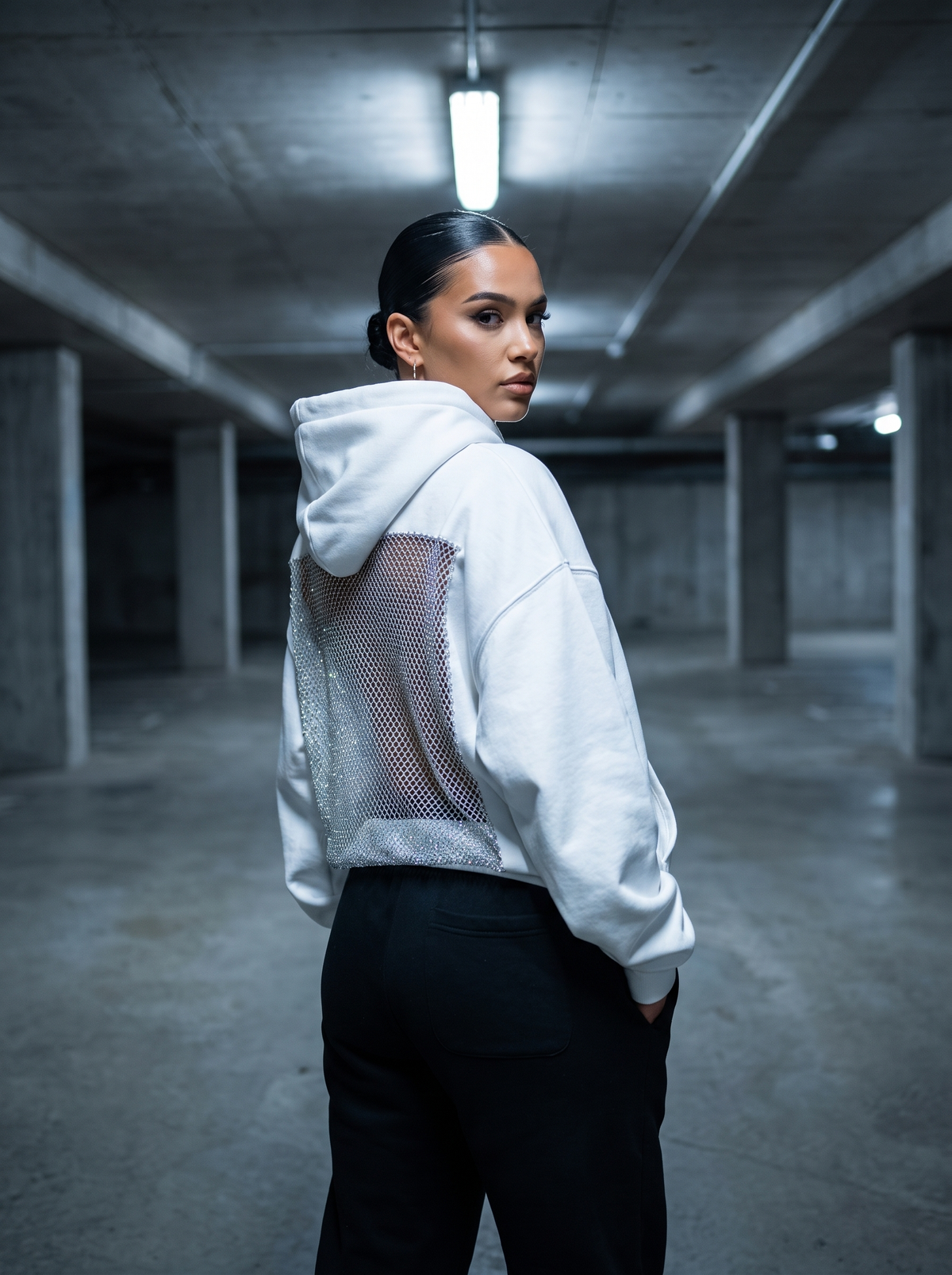 Loovay Solena Crystal Back Hoodie
