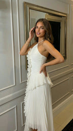 Loovay Amelisse Jurk, Plissé Maxi