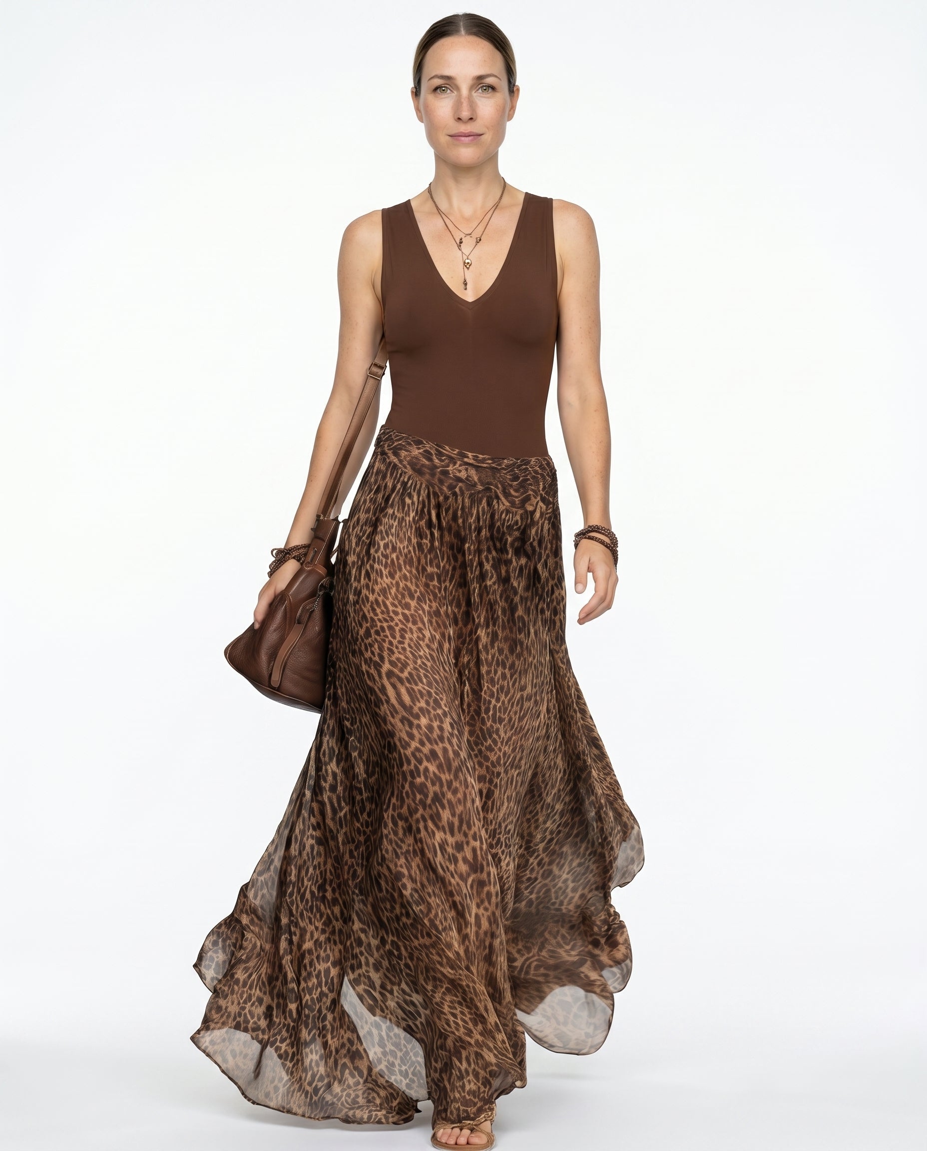 Loovay Savanna, Maxi Jurk met Luipaardprint