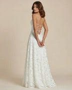 Loovay Floravelle, Kanten Maxi Jurk met Bloemen