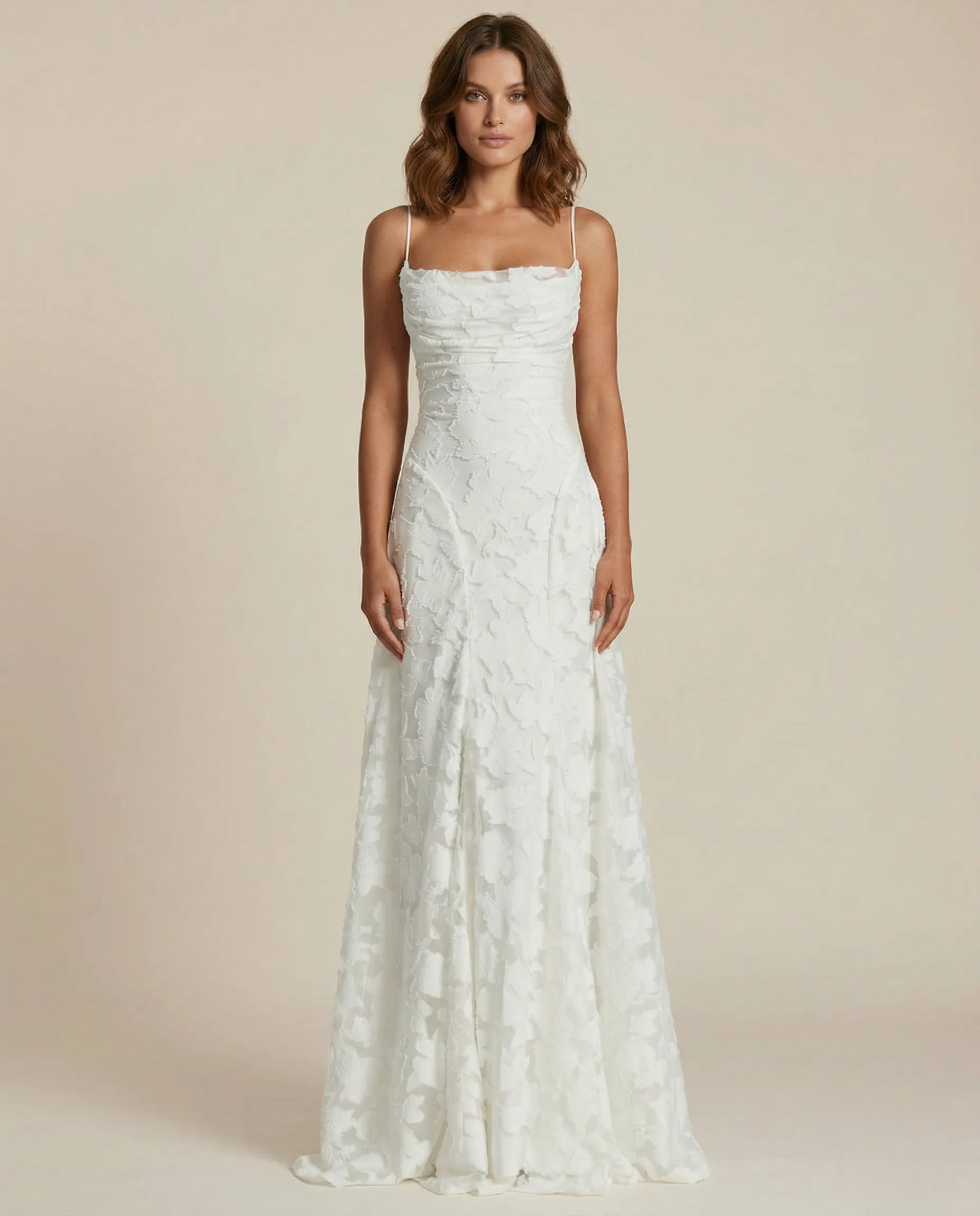 Loovay Floravelle, Kanten Maxi Jurk met Bloemen