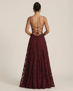 Loovay Floravelle, Kanten Maxi Jurk met Bloemen
