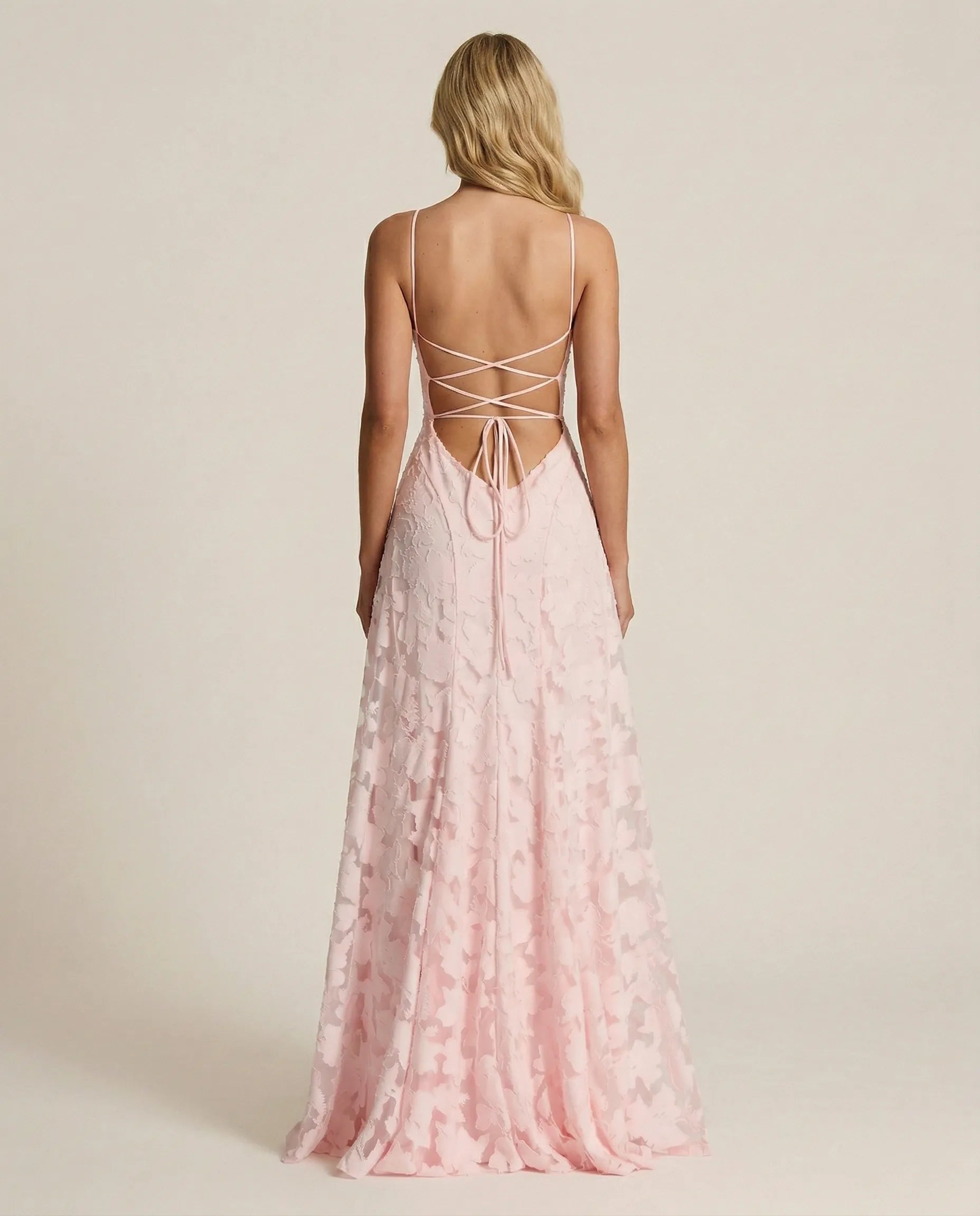Loovay Floravelle, Kanten Maxi Jurk met Bloemen