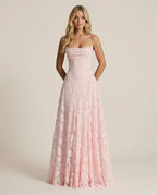 Loovay Floravelle, Kanten Maxi Jurk met Bloemen