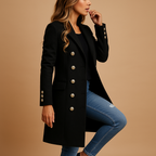Loovay Yvorine Lange Trenchcoat met Ceintuur