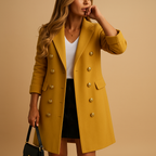 Loovay Yvorine Lange Trenchcoat met Ceintuur