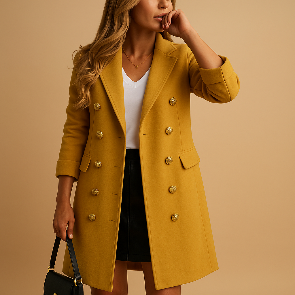 Loovay Yvorine Lange Trenchcoat met Ceintuur