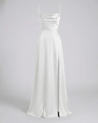 Loovay Amarante, Glanzende Maxi Jurk met Split