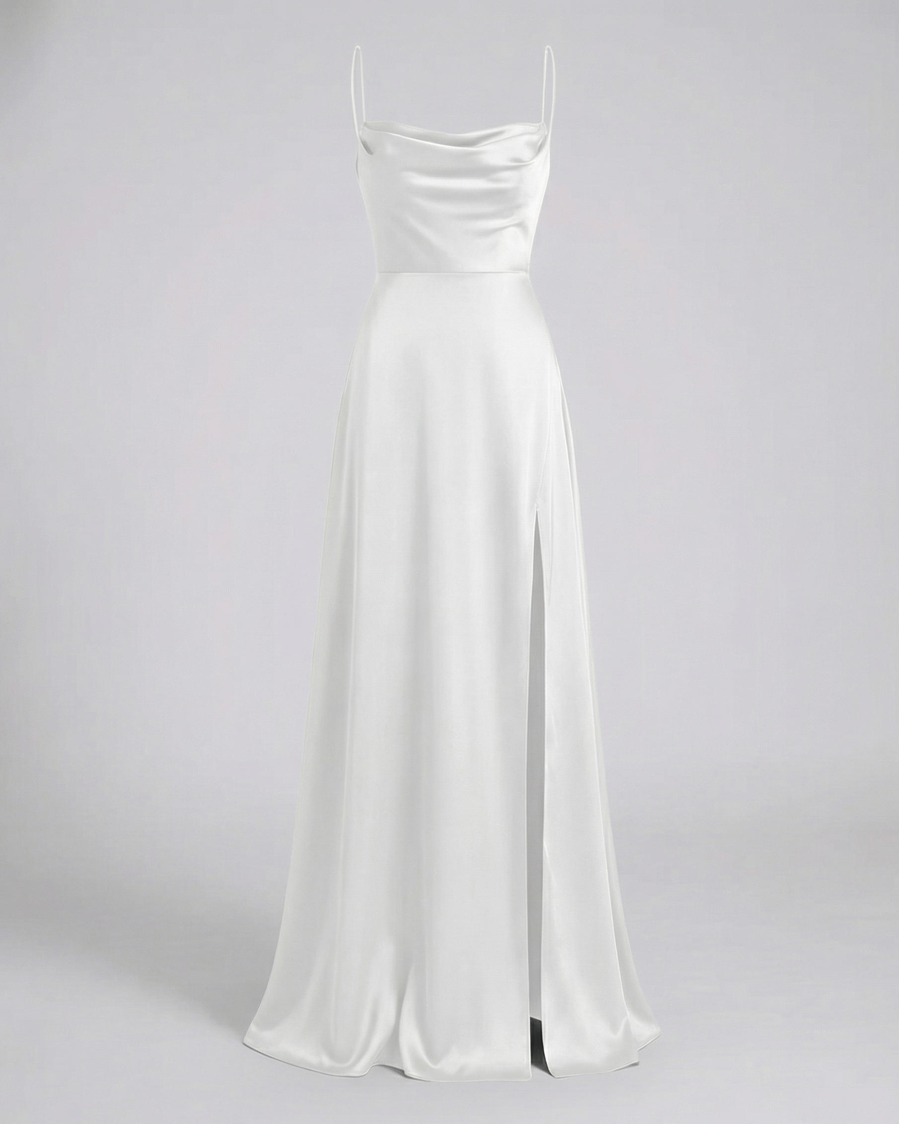 Loovay Amarante, Glanzende Maxi Jurk met Split
