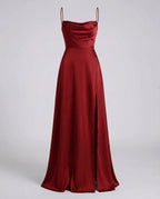 Loovay Amarante, Glanzende Maxi Jurk met Split