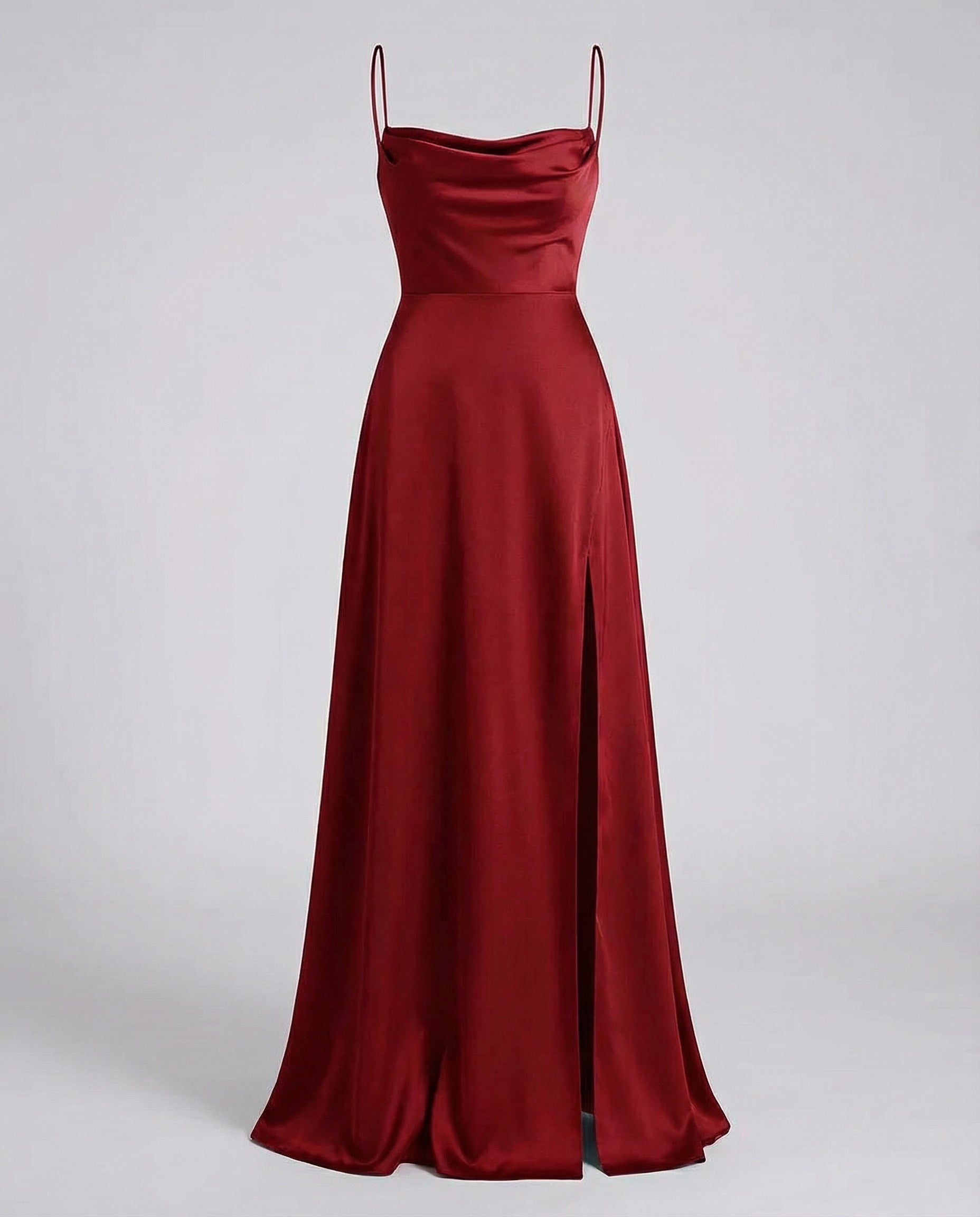 Loovay Amarante, Glanzende Maxi Jurk met Split