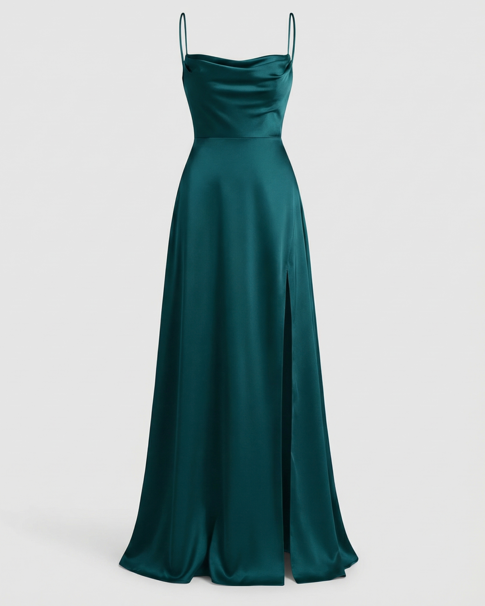 Loovay Amarante, Glanzende Maxi Jurk met Split