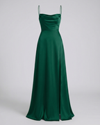 Loovay Amarante, Glanzende Maxi Jurk met Split
