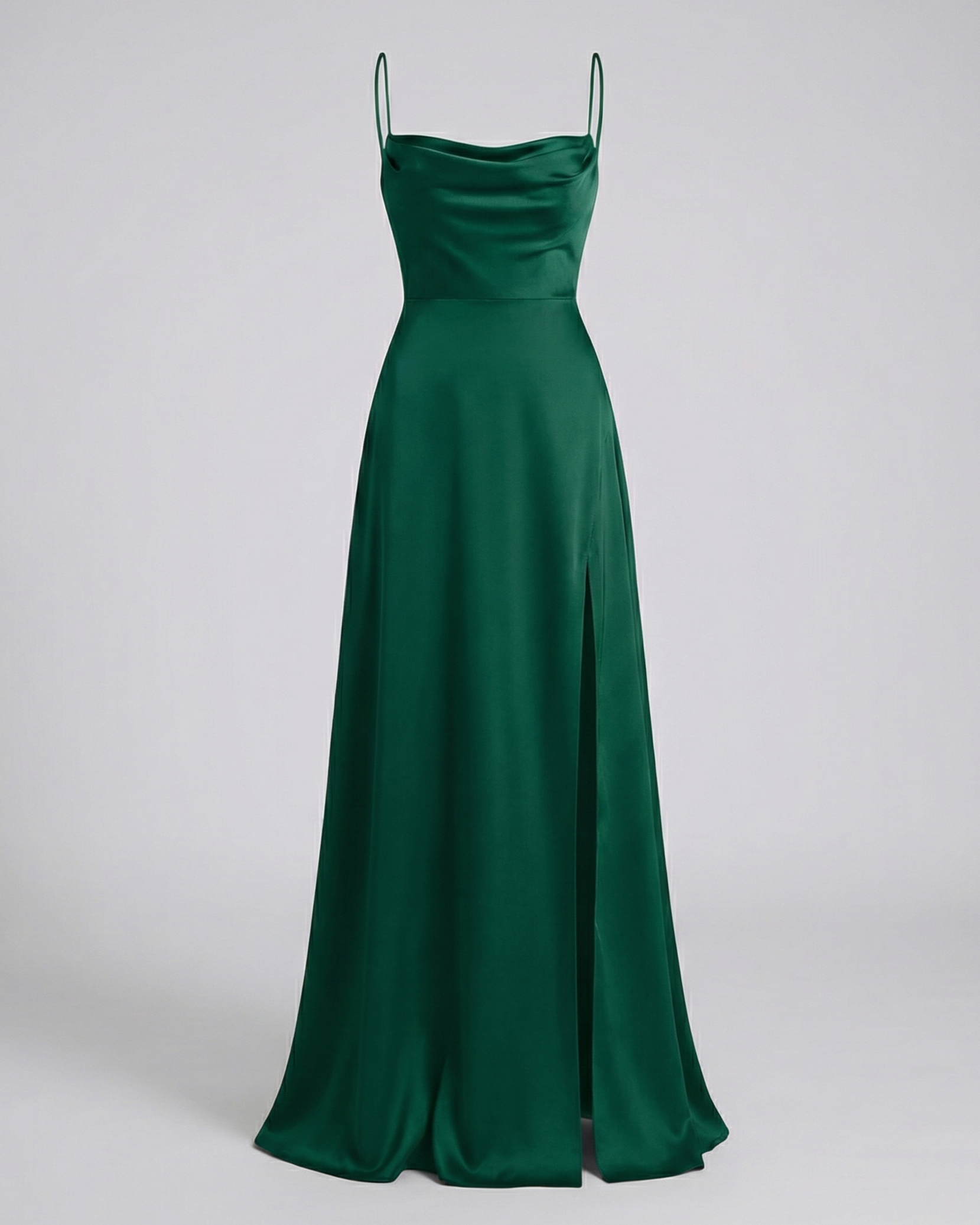 Loovay Amarante, Glanzende Maxi Jurk met Split