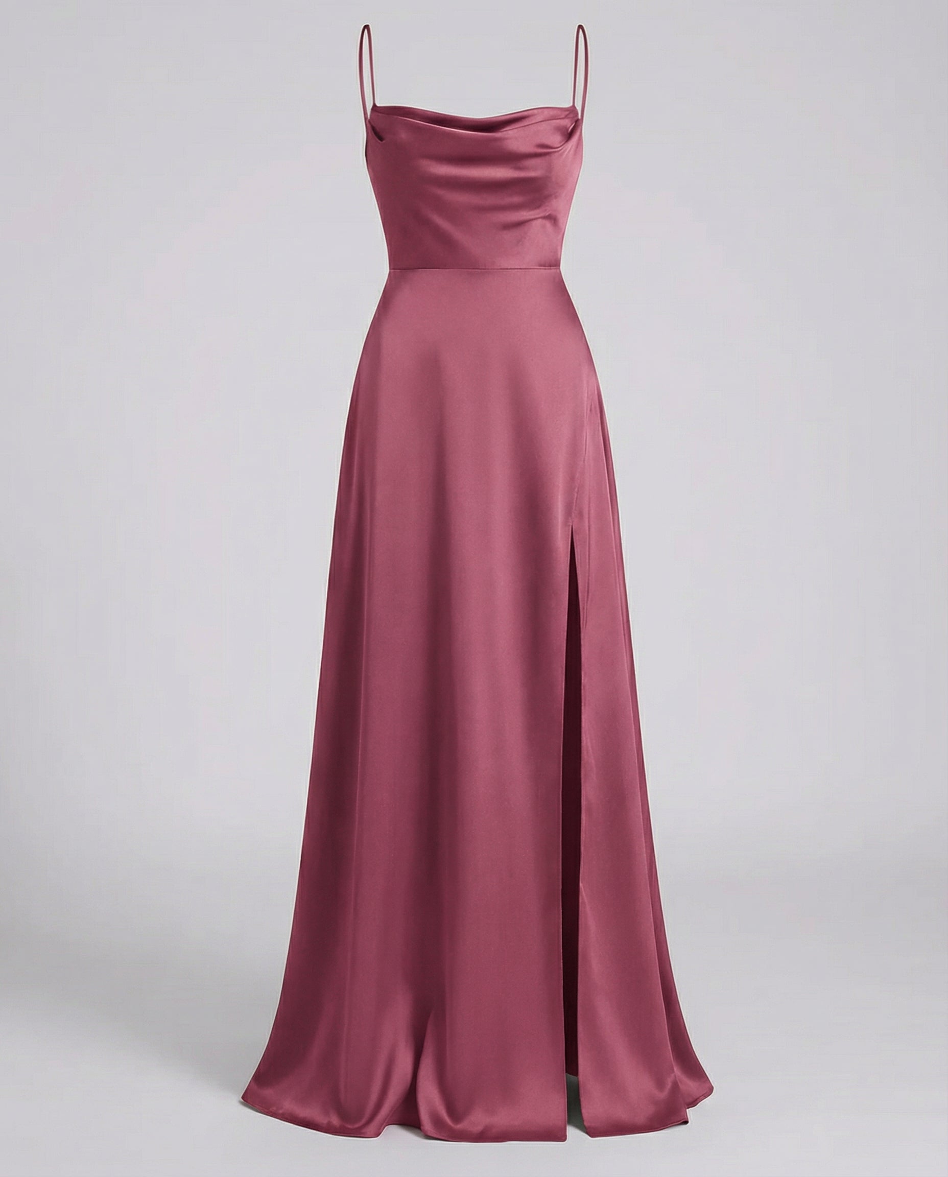 Loovay Amarante, Glanzende Maxi Jurk met Split