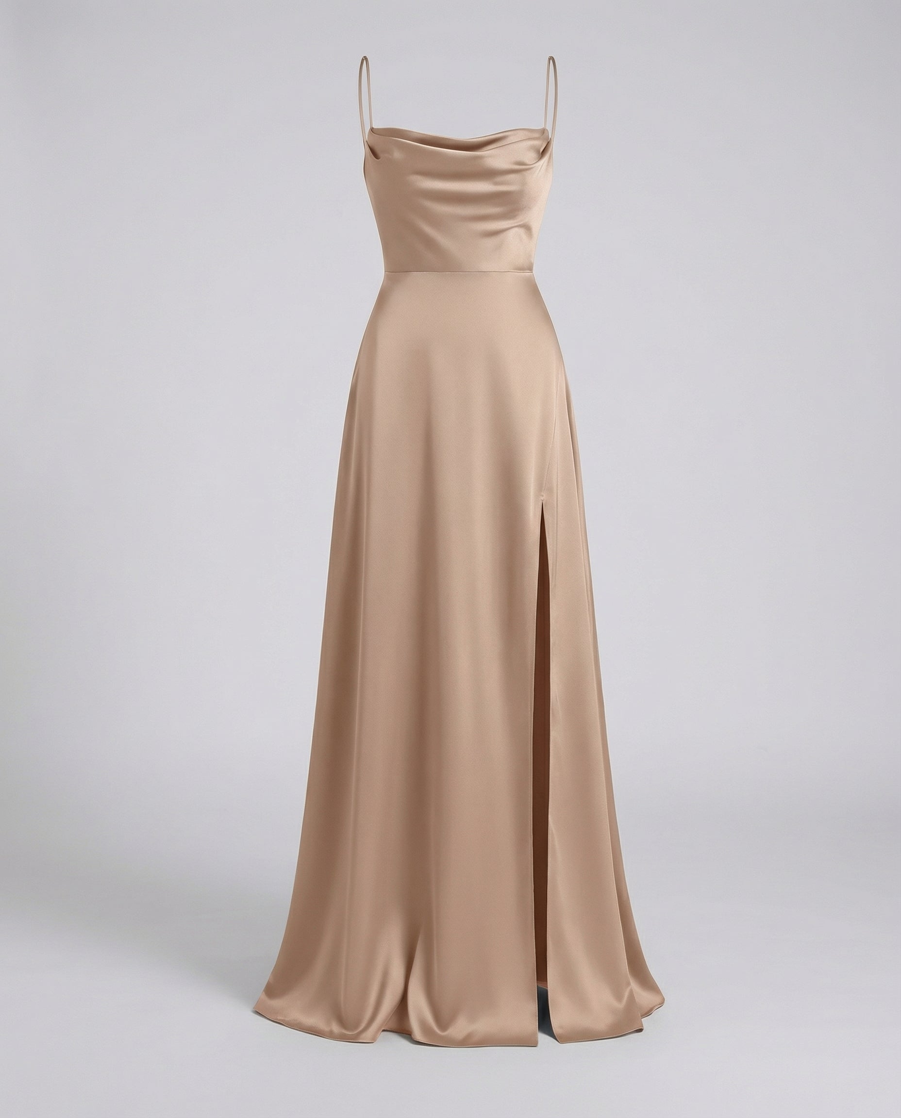 Loovay Amarante, Glanzende Maxi Jurk met Split