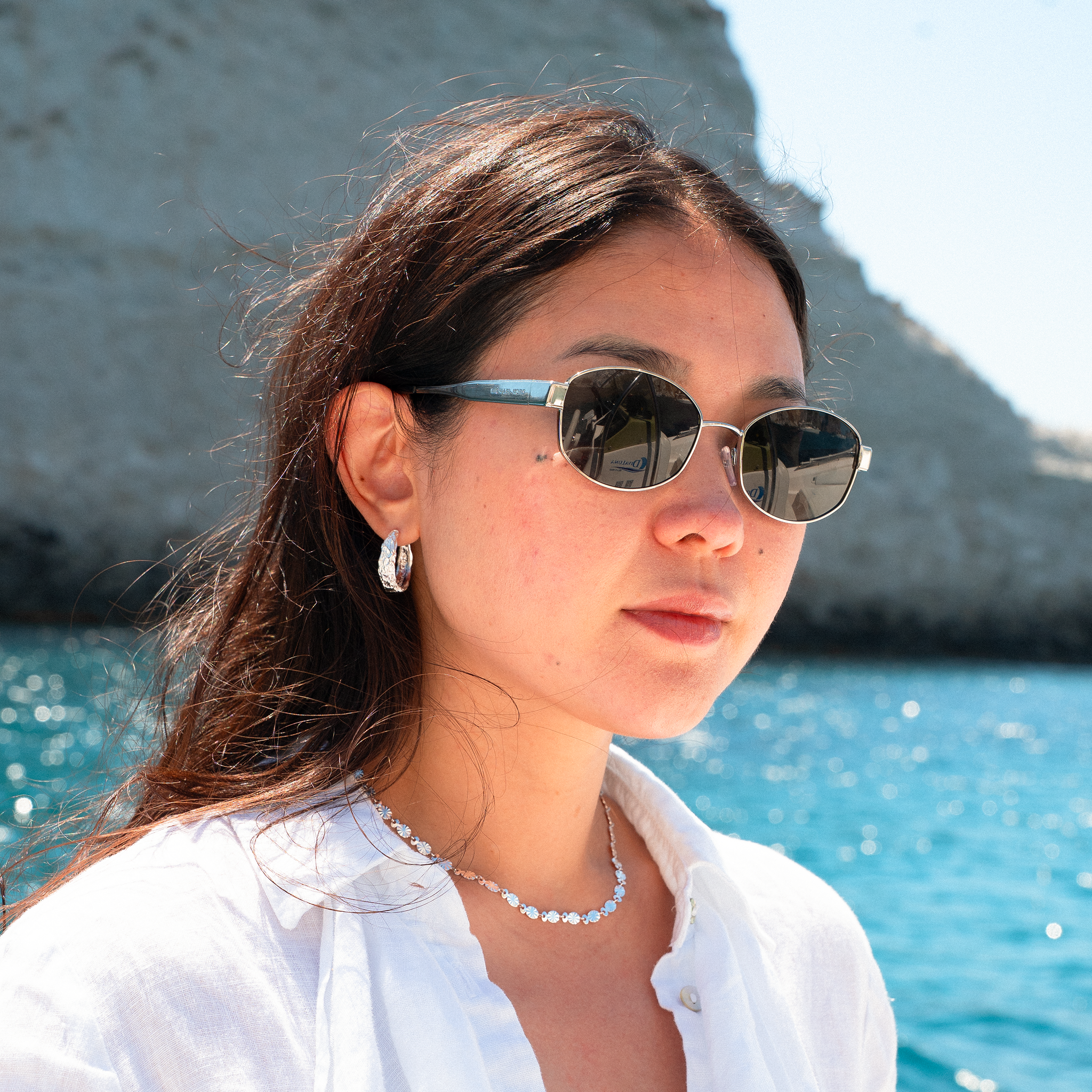 Loovay Soléa Ketting, Zilverkleurige Zon Ketting