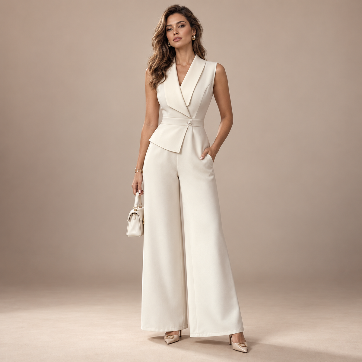 Loovay Celira Mouwloze Blazer Set