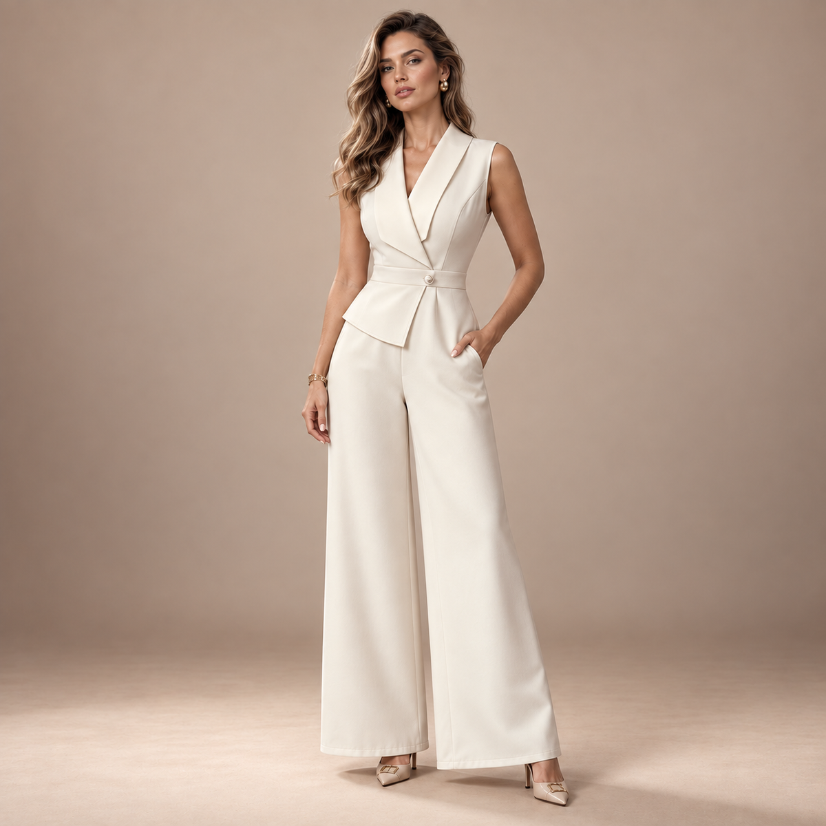 Loovay Celira Mouwloze Blazer Set