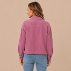 Loovay Celina Overshirt Tussenjas met Ribstructuur