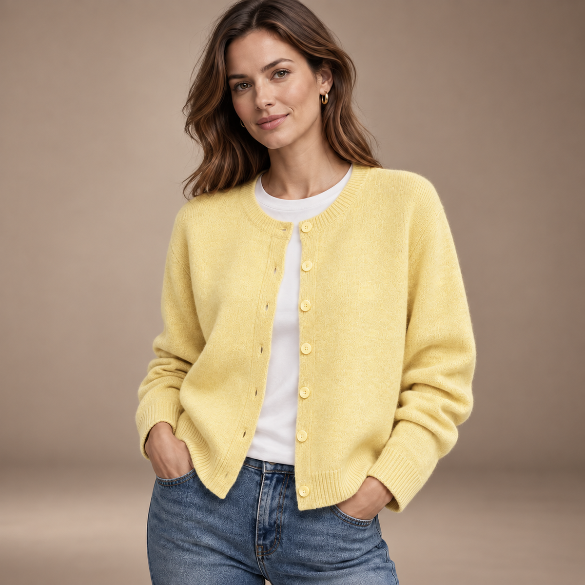 Loovay Maurelle Gebreid Vest met Knopen
