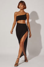 Loovay Zafyra, Asymmetrische Cut Out Maxi Jurk