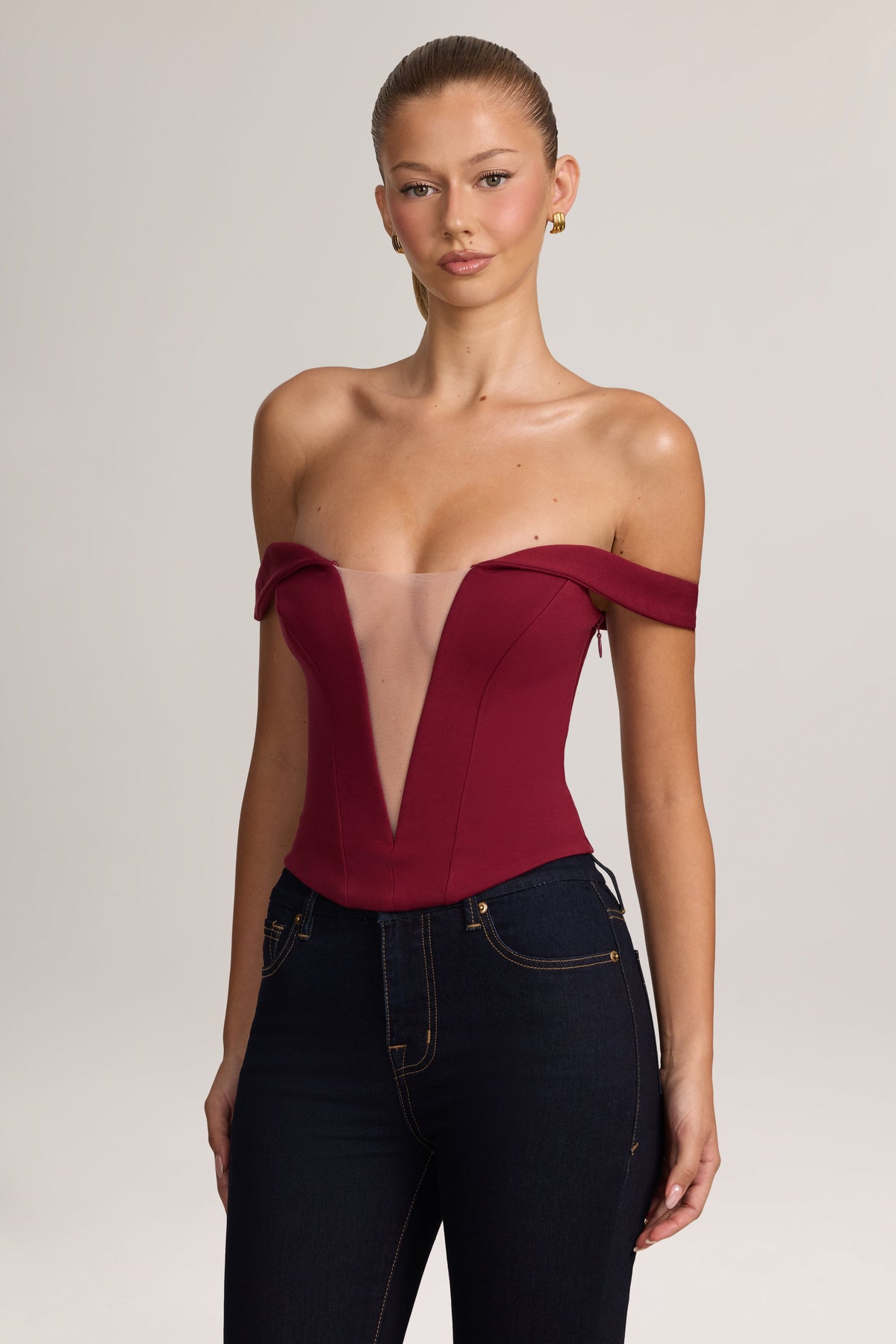 Loovay Avélora Corset Top met Bardot Halslijn