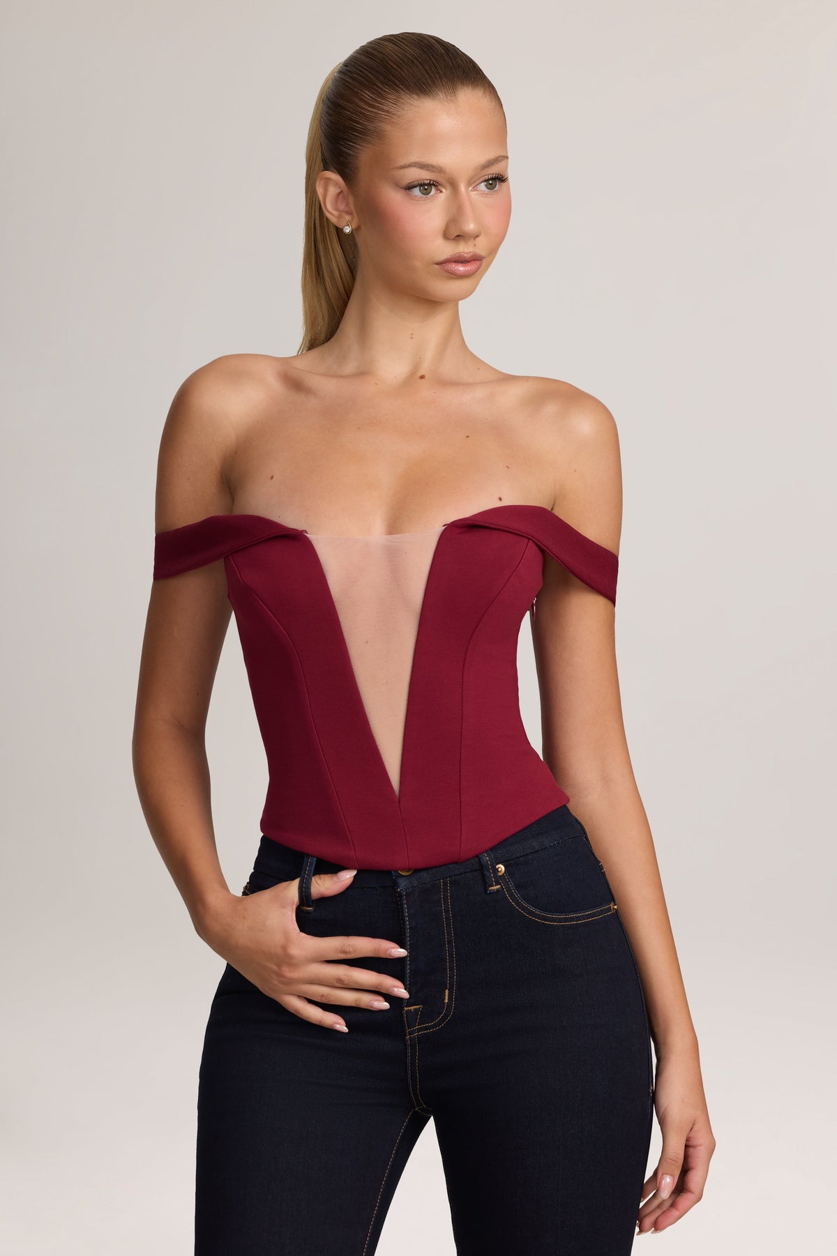 Loovay Avélora Corset Top met Bardot Halslijn