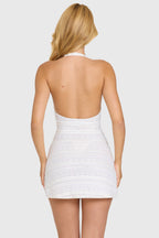 Loovay Lunelle, Kanten Halter Mini Jurk