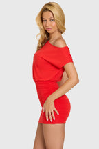 Loovay Soreya, Off Shoulder Mini Jurk