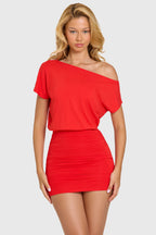 Loovay Soreya, Off Shoulder Mini Jurk