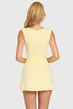 Loovay Aveline, Mini Jurk met Diepe V Hals