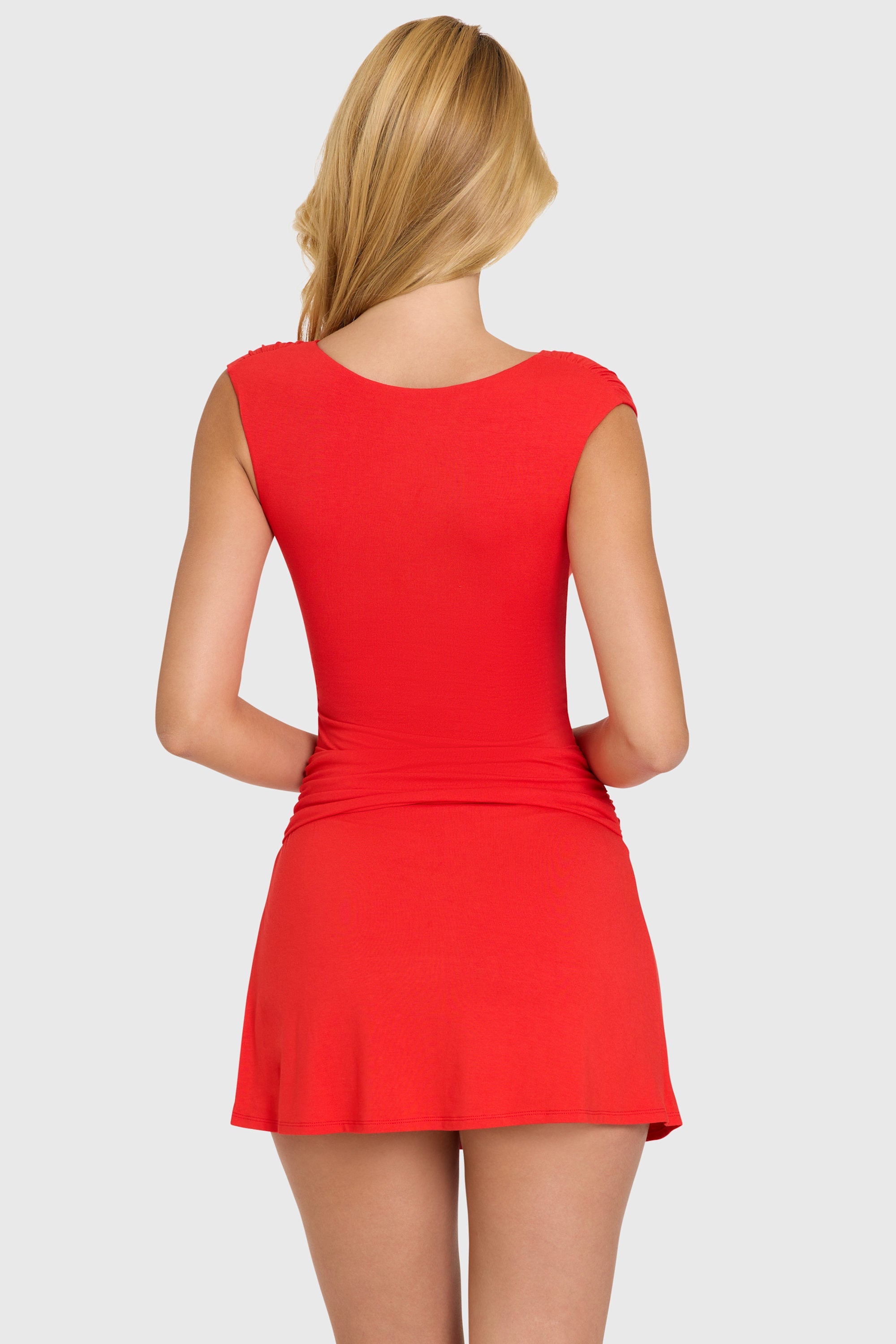 Loovay Aveline, Mini Jurk met Diepe V Hals