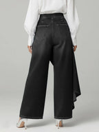 Loovay Velmora Denim Wikkelbroek met Wijde Pijpen