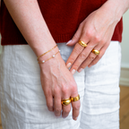 Loovay Perléva Armband, Vergulde Zoetwaterparel Armband