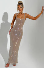 Loovay Luméra Jurk, Glitter Maxi