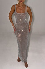 Loovay Luméra Jurk, Glitter Maxi