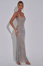 Loovay Luméra Jurk, Glitter Maxi