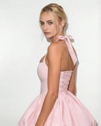 Loovay Dotelle Jurk, Halter Mini Jurk met Stippen