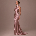 Loovay Lysandra Satijnen Halter Maxi Jurk