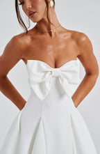 Loovay Alvessa Strapless Mini Jurk met Strik