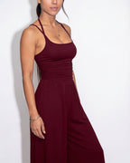Loovay Lioren Jumpsuit met Wijde Pijpen