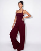 Loovay Lioren Jumpsuit met Wijde Pijpen