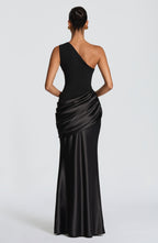 Loovay Abrielle Jurk, One Shoulder Maxi Design