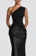 Loovay Abrielle Jurk, One Shoulder Maxi Design