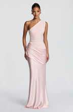 Loovay Abrielle Jurk, One Shoulder Maxi Design