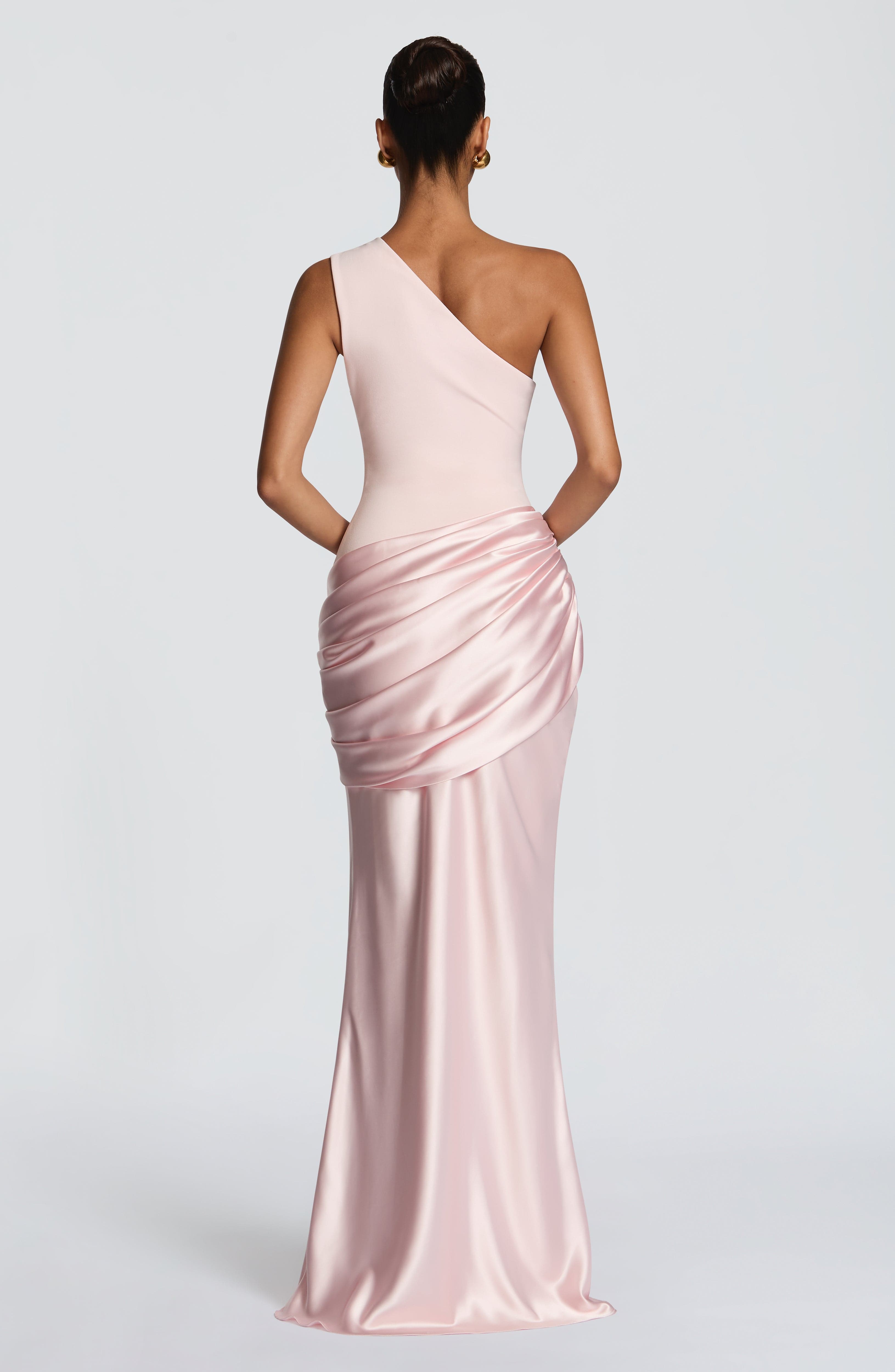 Loovay Abrielle Jurk, One Shoulder Maxi Design